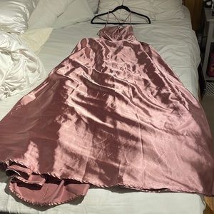 Pink Satin long dress